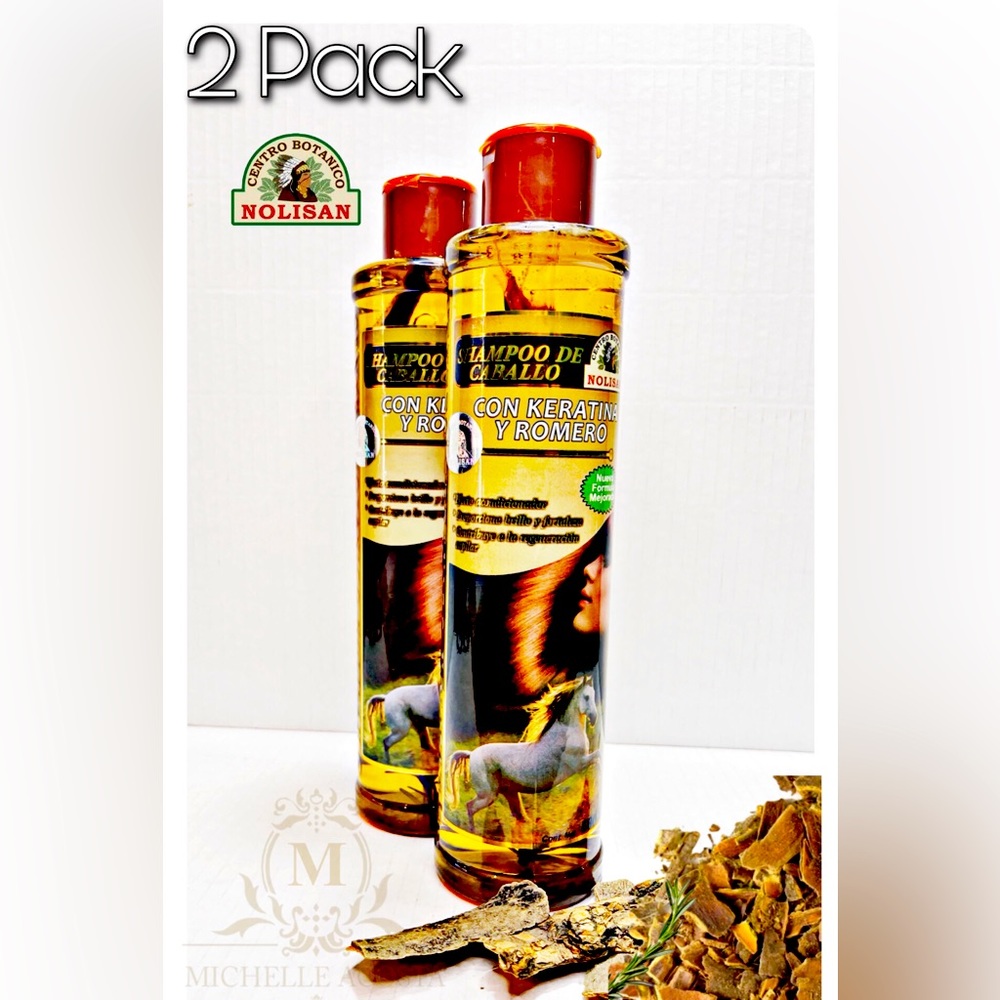 Nolisan, Maximum Hair Growth, Shampoo De Caballo,Rosemary, Keratin 630ml/Ea 2Pck